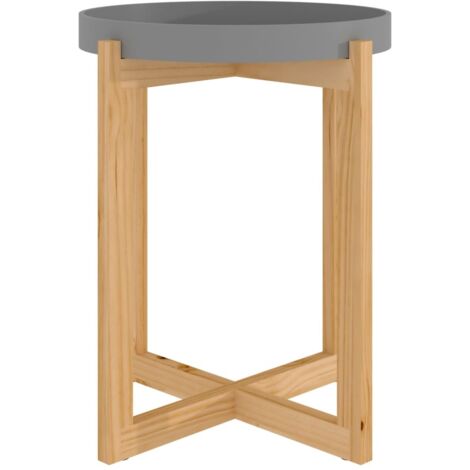 Coffee Table Grey 41x41x48.5cm Engineered Wood&Solid Wood Pine vidaXL (1/5)