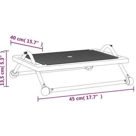 Footrest Black 45x40x13.5 cm vidaXL