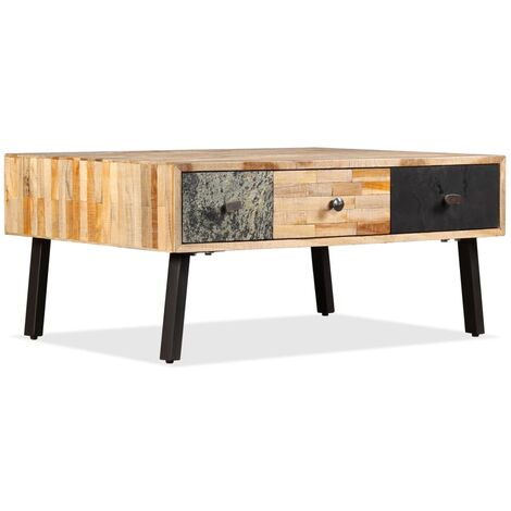 Coffee Table Solid Reclaimed Teak 90x65x40 cm vidaXL