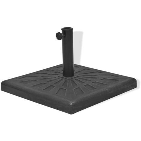 Parasol Base Resin Square Black 12 kg vidaXL