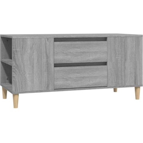 TV Cabinet Grey Sonoma 102x44.5x50 cm Engineered Wood vidaXL (1/5)
