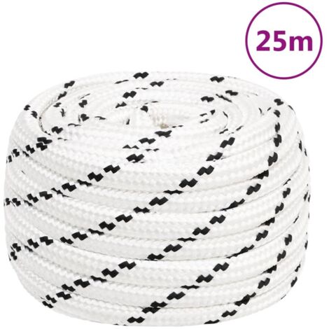 Work Rope White 20 mm 25 m Polyester vidaXL