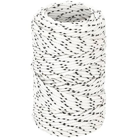 Braided Boat Rope White 2 mmx25 m Polyester vidaXL