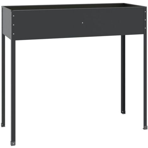 Garden Planter Anthracite 100.5x40.5x90 cm Galvanised Steel vidaXL