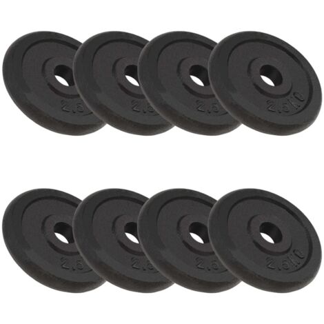 Weight Plates 8 pcs 8x2.5 kg Cast Iron vidaXL (1/4)