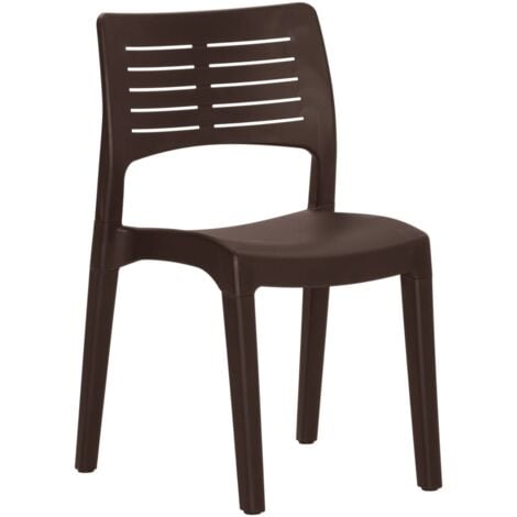 Garden Chairs 2 pcs Mocha Polypropylene vidaXL