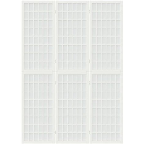 Folding 3-Panel Room Divider Japanese Style 120x170 cm White vidaXL