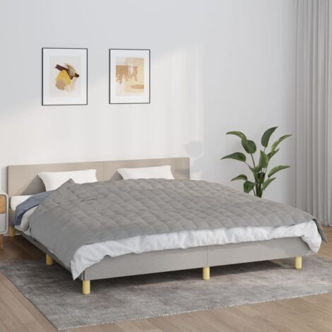 Weighted Blanket Grey 155x220 cm 11 kg Fabric vidaXL