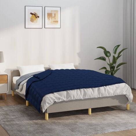 Weighted Blanket Blue 138x200 cm Single 10 kg Fabric vidaXL
