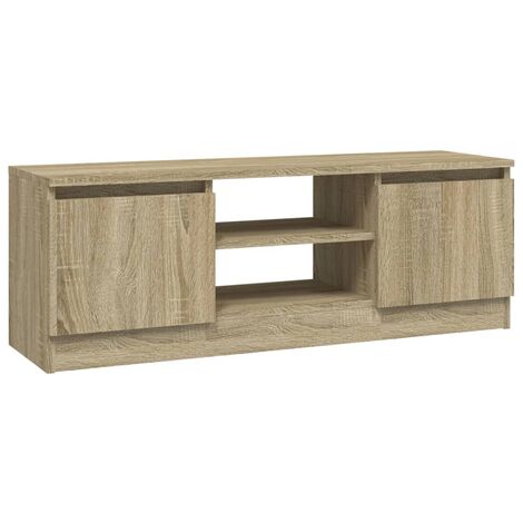 TV Cabinet with Door Sonoma Oak 102x30x36 cm vidaXL