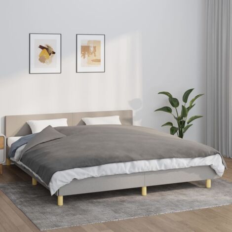 Weighted Blanket With Cover  Grey  Cotton  155 cm x 220 cm vidaXL