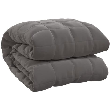 Weighted Blanket Grey 200x200 cm 9 kg Fabric vidaXL