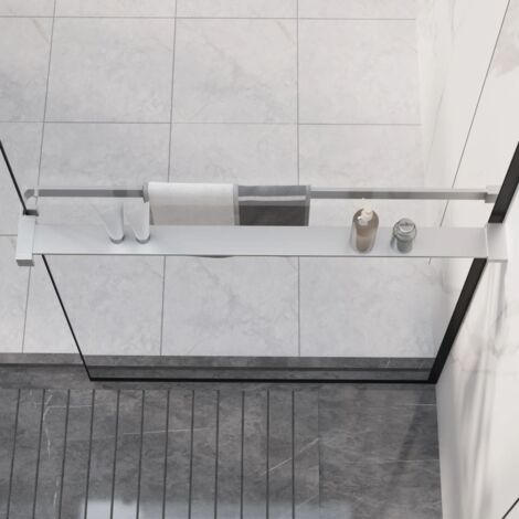 Shower Shelf for Walk-in Shower Wall Chrome 80 cm Aluminium vidaXL