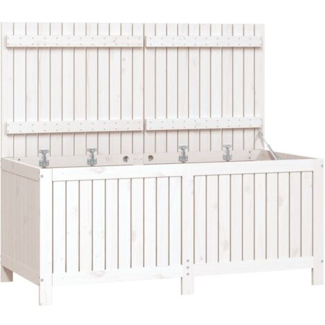 Garden Storage Box White 147x68x64 cm Solid Wood Pine vidaXL