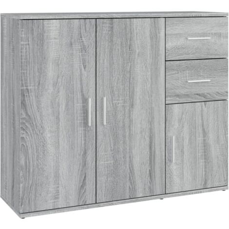 Sideboard Grey Sonoma 91x29.5x75 cm Engineered Wood vidaXL (1/5)