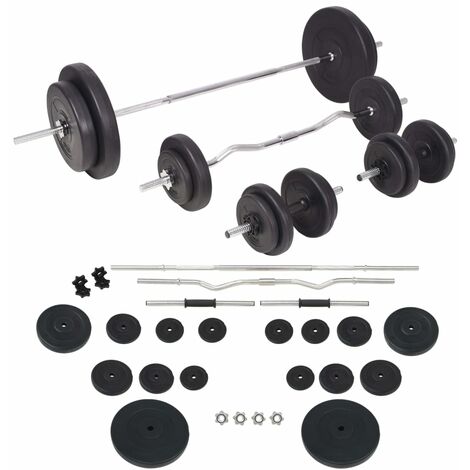 Barbell and Dumbbell Set 90 kg vidaXL (1/5)