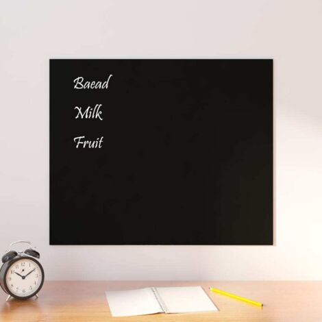Wall-mounted Magnetic Board Black 60x50 cm Tempered Glass vidaXL