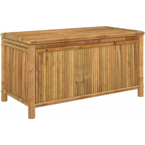Vidaxl – Bamboo garden storage box 110x52x55cm – Ample storage for cushions and tools – Open slats for ventilation – Indoor and outdoor use (1/5)