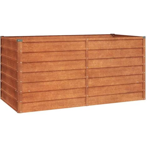 Garden Raised Bed Rusty 160x80x77 cm Corten Steel vidaXL
