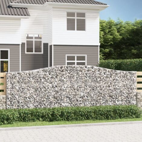 Arched Gabion Basket 400x30x140/160 cm Galvanised Iron vidaXL (1/5)