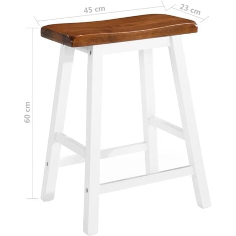 Bar Table and Stool Set 3 Pieces Solid Wood vidaXL