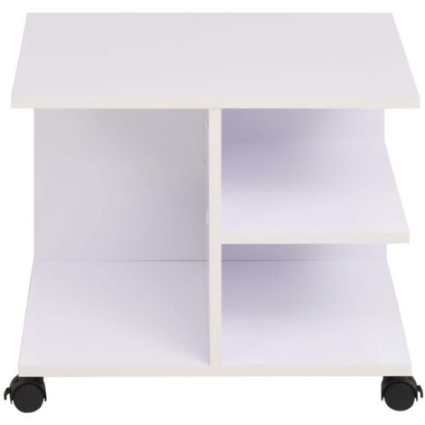 Rolling Shelf 50x35x42 cm White vidaXL