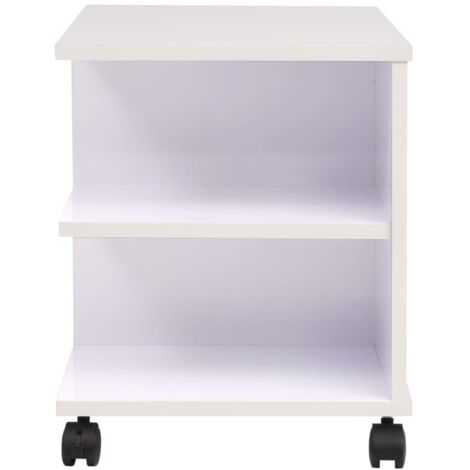 Rolling Shelf 50x35x42 cm White vidaXL