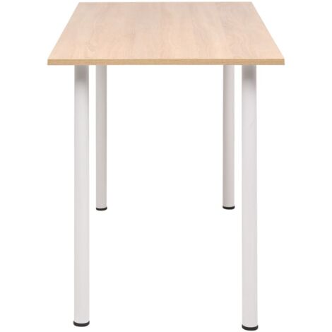 Dining Table 120x60x73 cm Oak and White vidaXL