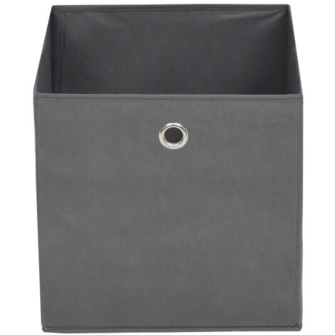 Storage Boxes 4 pcs Non-woven Fabric 32x32x32 cm Grey vidaXL