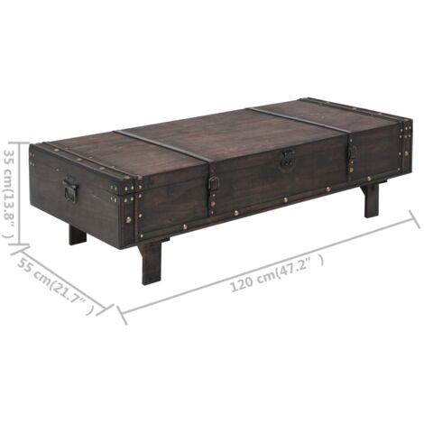 Coffee Table Plywood Vintage Style 120x55x35 cm vidaXL