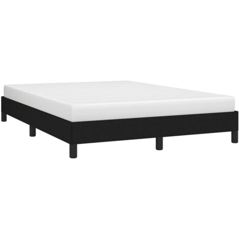 Bed Frame without Mattress Black 135x190 cm Double Double Fabric vidaXL (1/5)