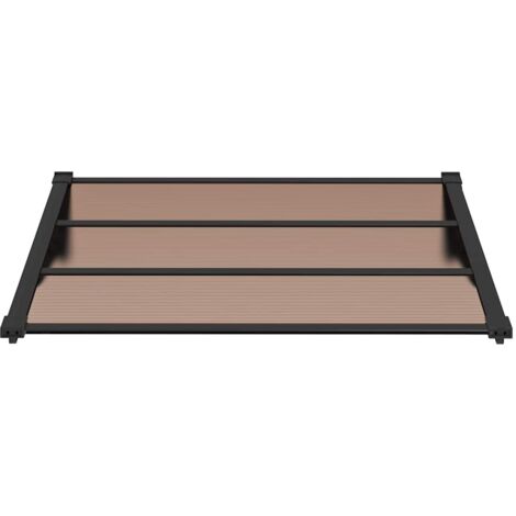 Door Canopy Black 122x90 cm Polycarbonate vidaXL