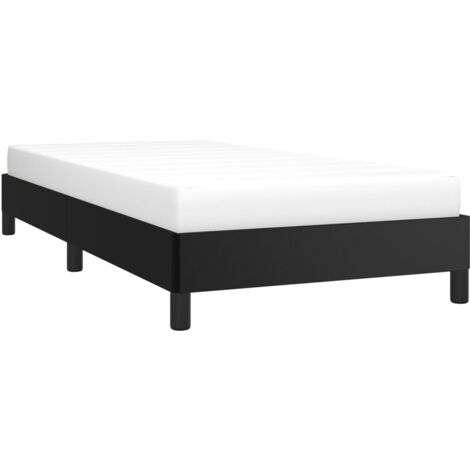 Bed Frame without Mattress Black 90x190 cm Single Single Faux Leather vidaXL (1/5)