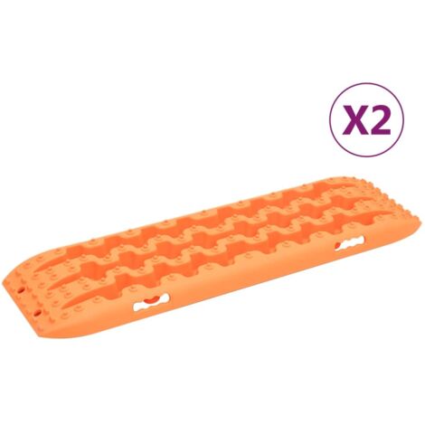 Traction Boards 2 pcs Orange 106x30.5x7 cm Nylon vidaXL