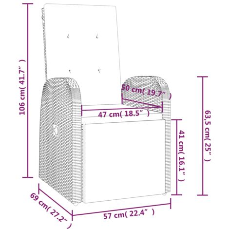 Vidaxl reclining outlet garden chairs