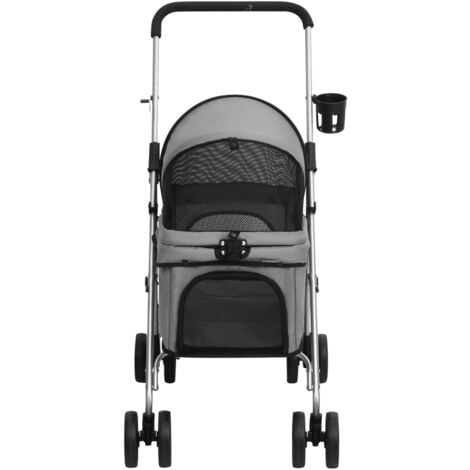 Folding Dog Stroller Grey 76x50x100 cm Oxford Fabric vidaXL