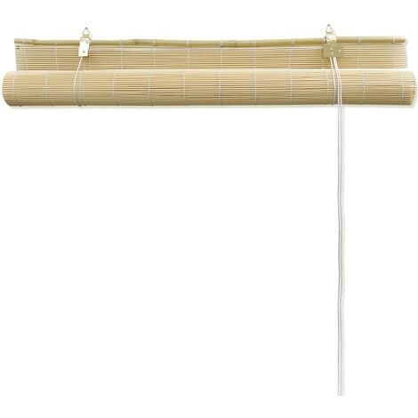 vidaXL Roller Blind Bamboo 80x220 cm Natural - Brown