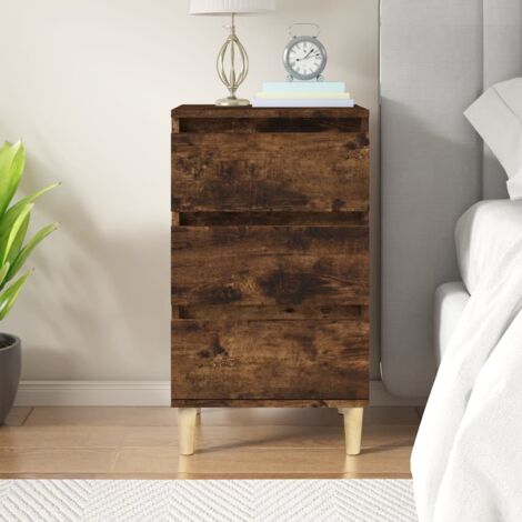 Bedside Cabinet Smoked Oak 40x35x70 cm Engineered Wood vidaXL