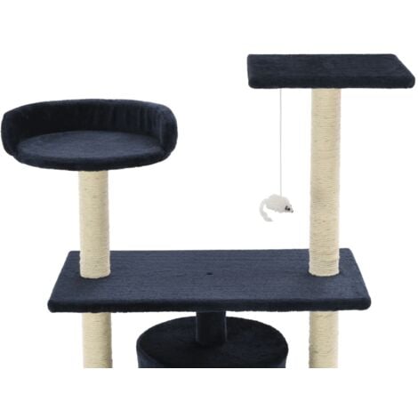 Cat Tree with Sisal Scratching Posts 95 cm Dark Blue vidaXL