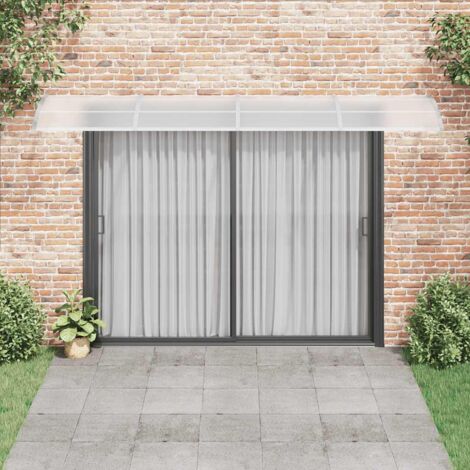 Door Canopy Grey and Transparent 400x75 cm Polycarbonate vidaXL
