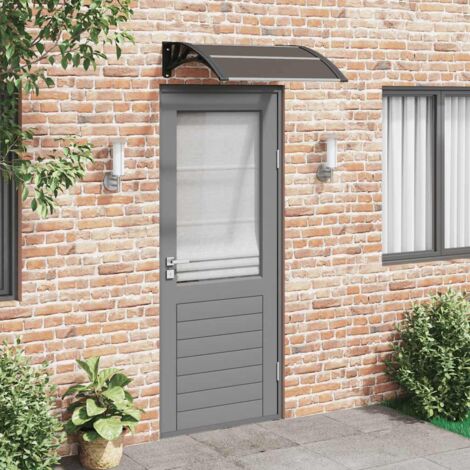 Door Canopy Black 80x75 cm Polycarbonate vidaXL