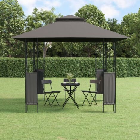 vidaXL Gazebo with Roof Anthracite 300x300x270 cm Steel (1/5)