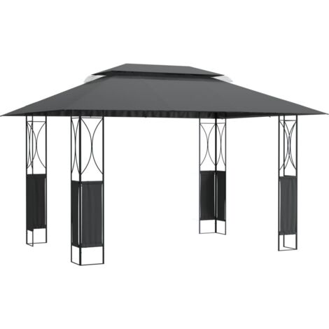 Gazebo with Roof Anthracite 400x300x270 cm Steel vidaXL (1/5)