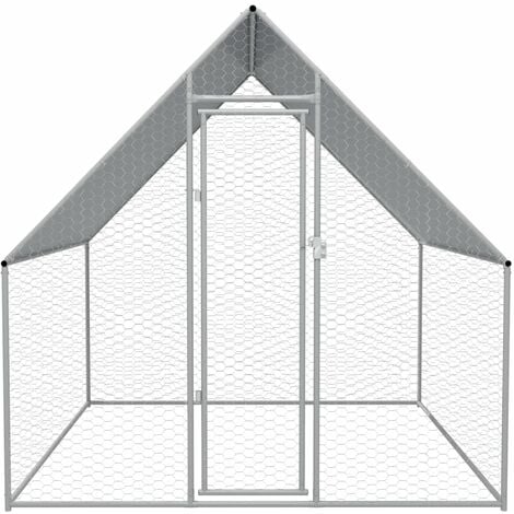 Outdoor Chicken Cage 2x2x1.92 m Galvanised Steel vidaXL
