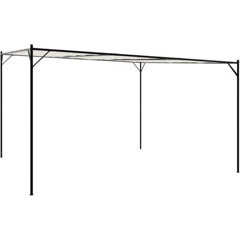Gazebo White 4x4 m 180 g/m² Fabric and Steel vidaXL (1/5)