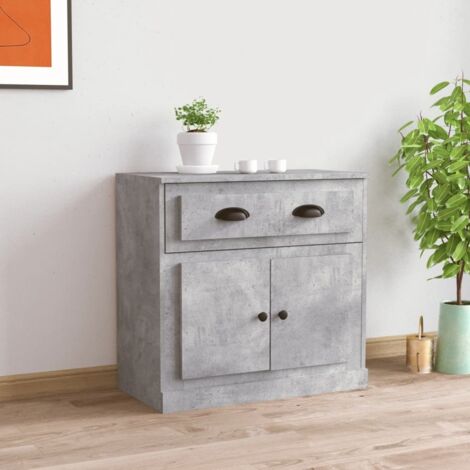 Sideboard Concrete Grey 70x35.5x67.5 cm Engineered Wood vidaXL