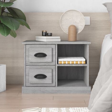 Bedside Cabinet Grey Sonoma 60x35.5x45 cm vidaXL (1/5)