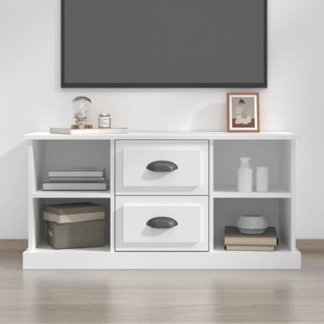 TV Cabinet White 99.5x35.5x48 cm Engineered Wood vidaXL (1/5)