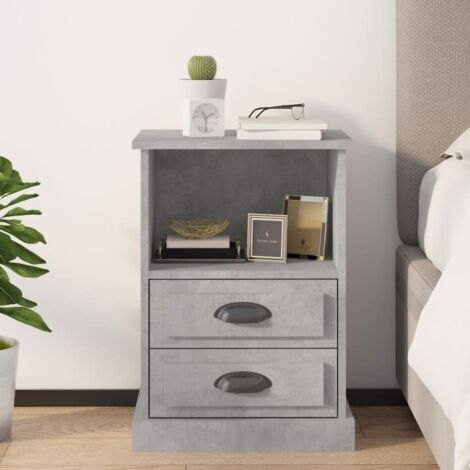 Bedside Cabinet Concrete Grey 43x36x60 cm vidaXL (1/5)