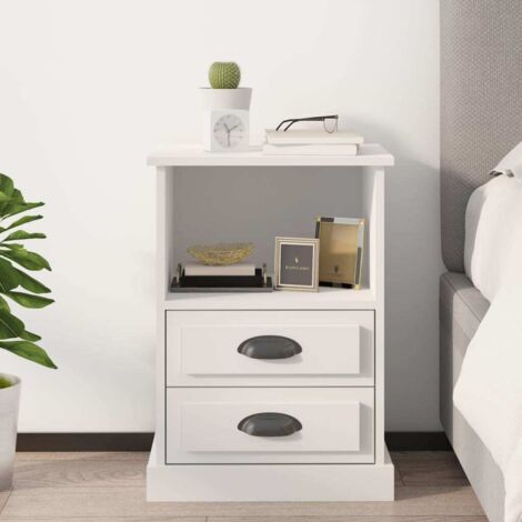 Bedside Cabinet White 43x36x60 cm vidaXL (1/5)